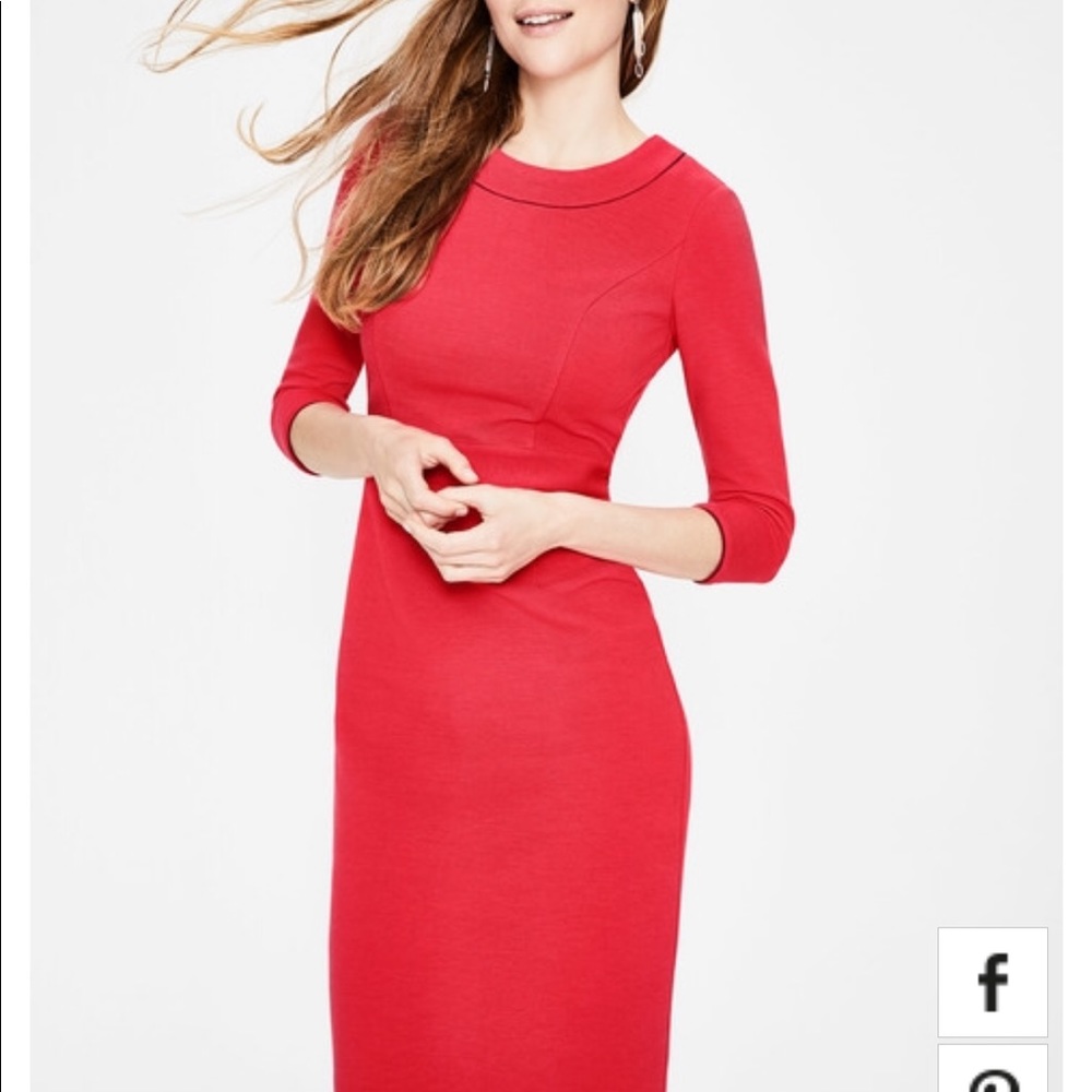 Pop peony Boden Mia ottoman dress Sz 8 brand new.